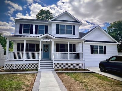 Haddon Heights, NJ home after KRidge Construction added a second story and covered front porch